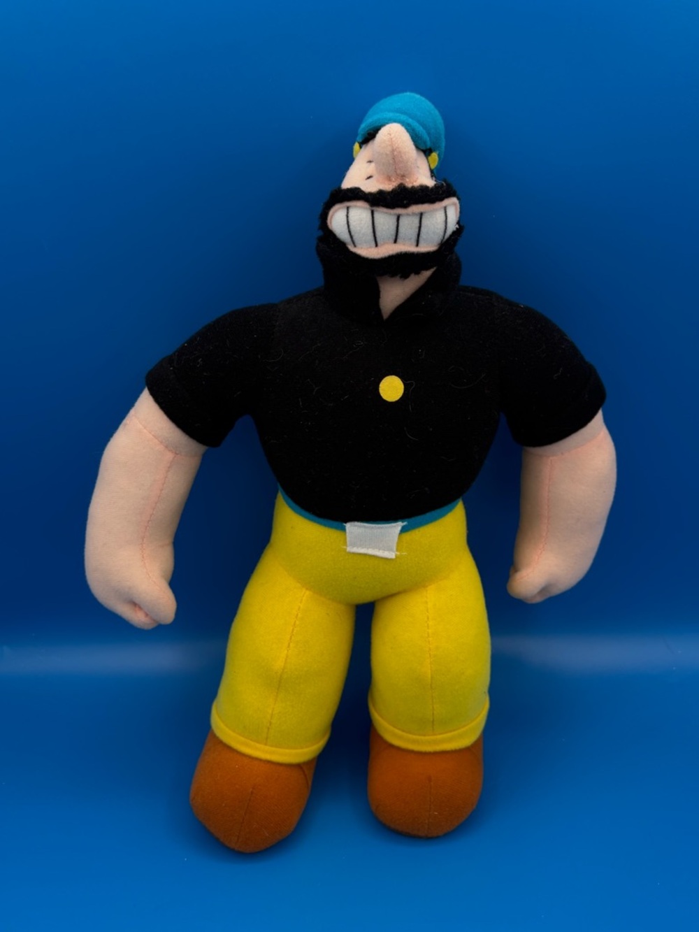 Vintage Popeye Bluto Brutus Plush Toy Doll King